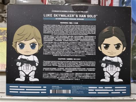 Star Wars Cosbaby S Luke Skywalker Han Solo Bobble Head Collectible