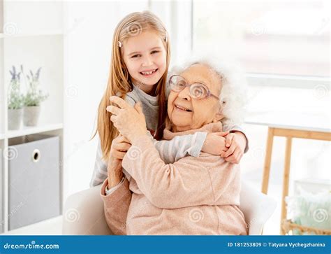 Lovely Granny With Granddaughter Stock Image Image Of Lady Mature 181253809