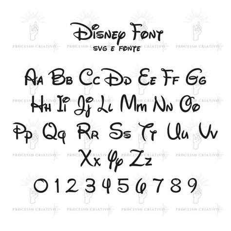 Alfabeto Disney Mickey Mouse Svg Pdf  Eps E Fonte Elo7