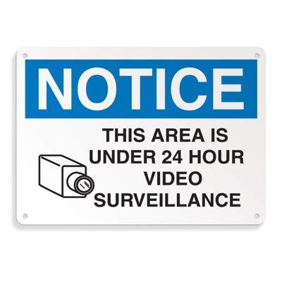 Security Camera Signs Hour Video Seton Canada