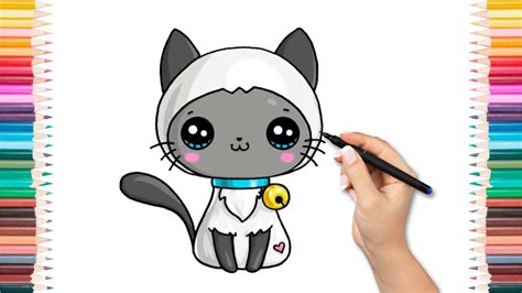 Como Desenhar Um GATINHO Kawaii Passo A Passo YouTube