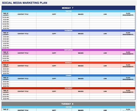 Advertising Schedule Template – printable schedule template