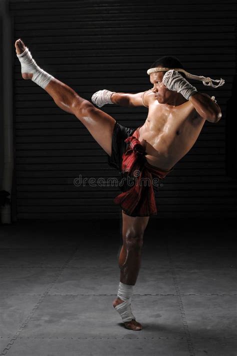 Muay Thai Male Fighter In Actions Editorial Stock Photo Image Of Kick