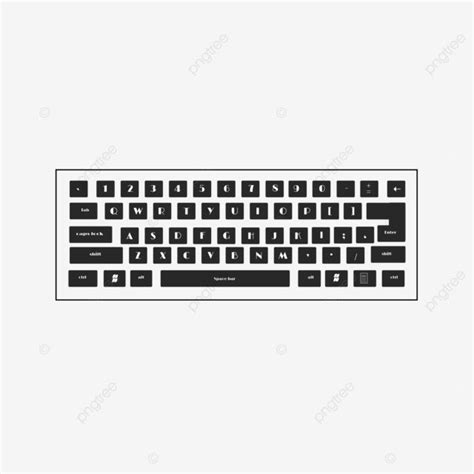 Keyboard Color Black Text White Keyboard Flat Keyboard Vector