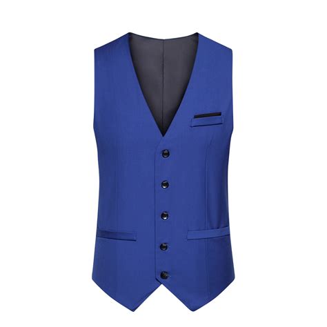 Faiwad Mens Classic Waistcoat Formal Business Sleeveless Vintage Vest