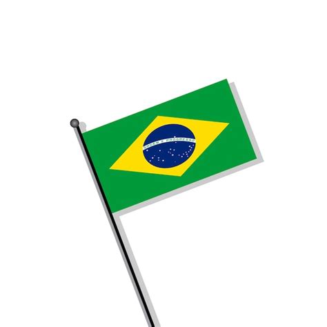 Ilustra O Do Modelo De Bandeira Do Brasil Vetor Premium