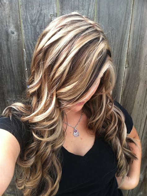 Long Layered Hair With Blonde Highlights