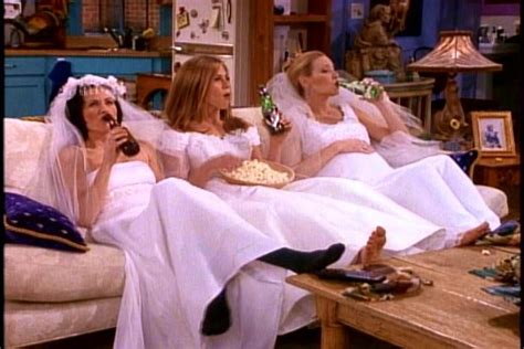 Monica Rachel And Phoebe Wedding Dresses I Love My Friends Friends Tv