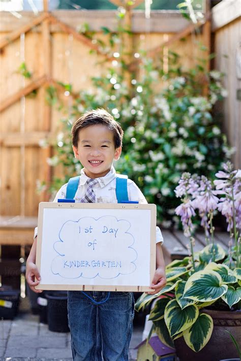 Back To School Asian Student On His First Day Going Back To School