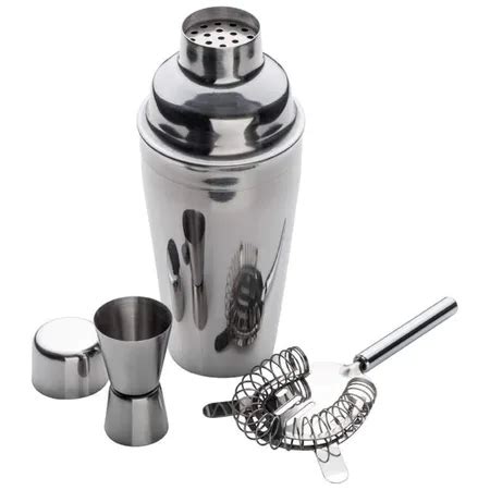 Macma Cocktail Set 3 Teilig Mit Shaker Messbecher Und Sieb Verchromt