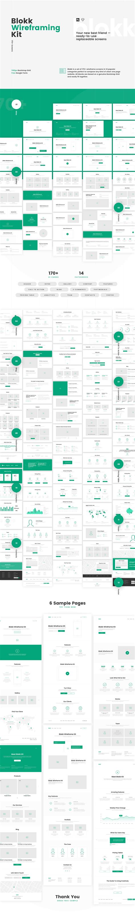 Blokk Smart Wireframe Kit Sample Freebie Supply