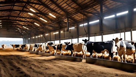 Vacas leiteiras saudáveis que beneficiam de larvas restantes Foto Premium