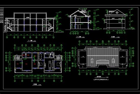 农村住宅全套cad施工图 原创