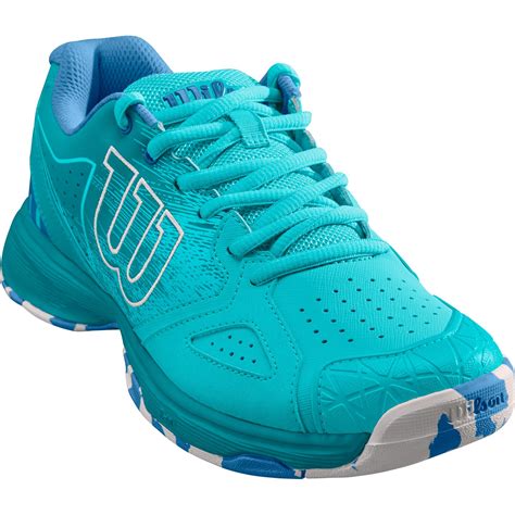 Wilson Womens Kaos Devo Tennis Shoes - Blue Curacoa/Silver - Tennisnuts.com