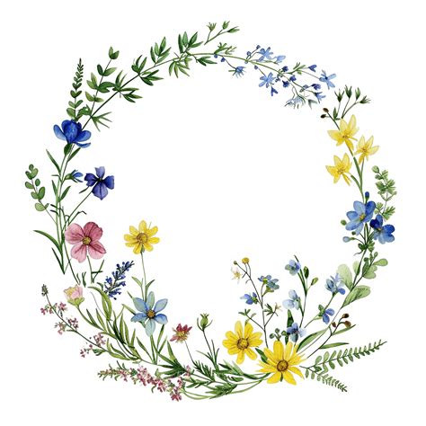 Watercolor Tiny Wild Flower Botanical Frame, Botanical, Flower, Tiny