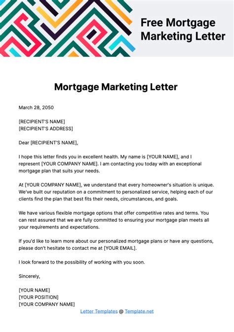 Free Mortgage Marketing Letter Template Edit Online And Download