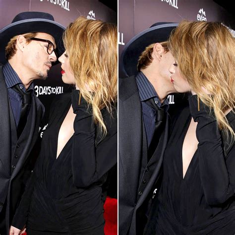 Johnny Depp And Amber Heard Kiss