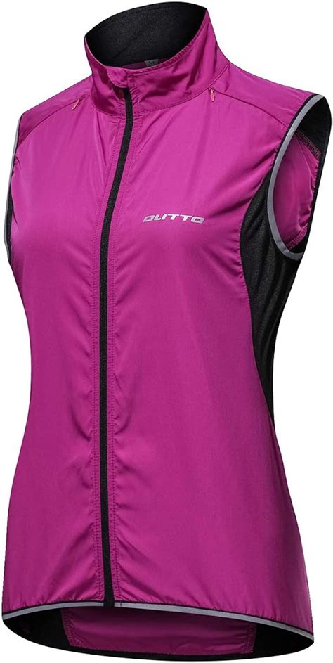 OUTTO Women S Reflective Running Cycling Vest For Safty And Windproof