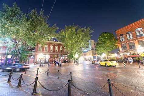 Vancouver Canada August 8 2017 Streets Of Gastown With Tour