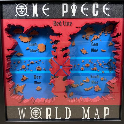 One Piece World Map / One Piece World Map Frame / One Piece Picture - Etsy