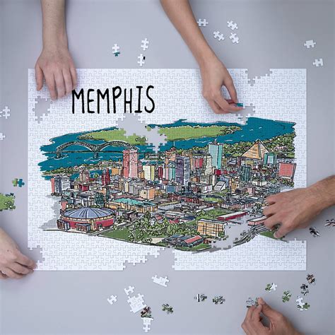 Memphis Skyline 1000 Pcs Puzzle Memphis Tn Feelin Memphis Llc