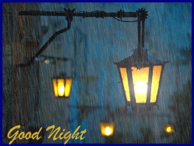 Good Night, Blinking Street Lantern, Animated With Rain gif by weltenbummler1949 | Photobucket