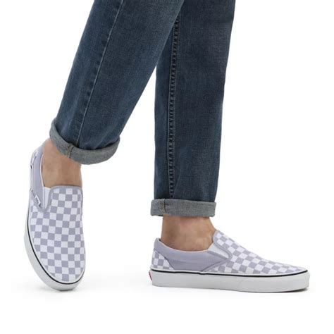 Vans รองเท้าผ้าใบ Classic Slip On Checkerboard Old Skool Authentic