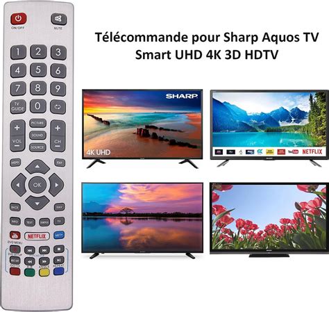 Telecomanda Pentru Sharp Aquos Smart Uhd Myhgrc Abs Gri X Cm