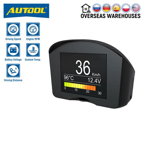 AUTOOL X50 Plus OBD2 Car Head Up Display Speedmeter Voltage Temperature