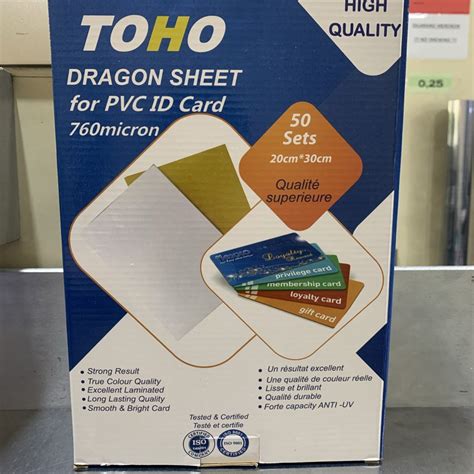 Jual PVC ID CARD A4 ISI 50 SHEET 760 MICRON TOHO Shopee Indonesia