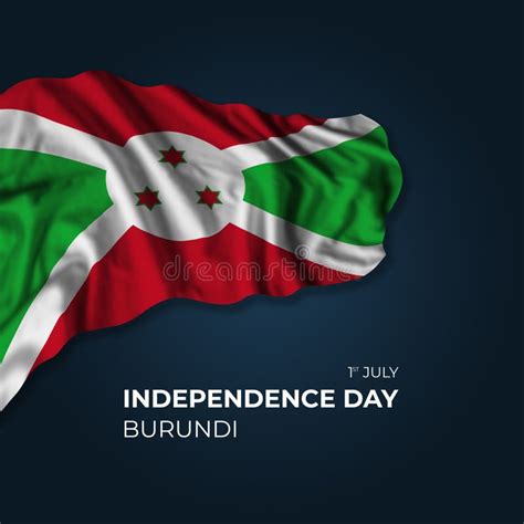 Burundi Independence Day Greetings Card Stock Illustration