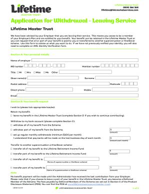 Fillable Online Leaving Service Form To Be Completed By Employer Fax