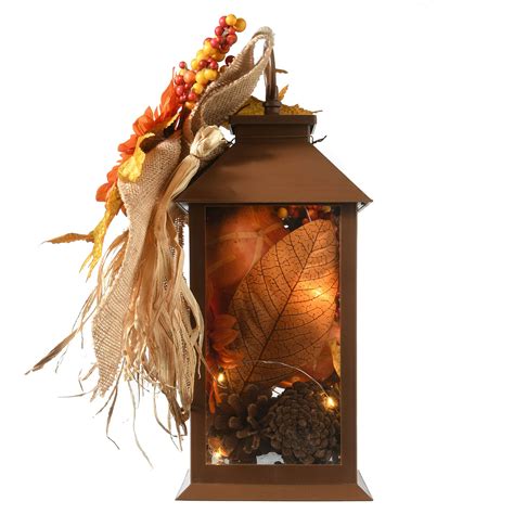 12 Led Lighted Fall Harvest Sunflower Lantern Christmas Central