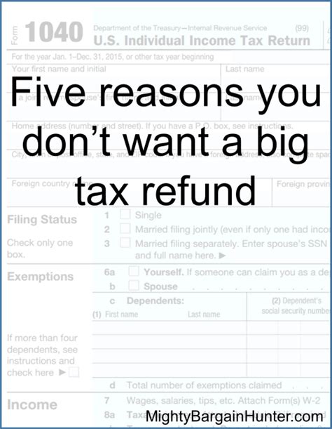 A Big Tax Refund Why You Don T Want One