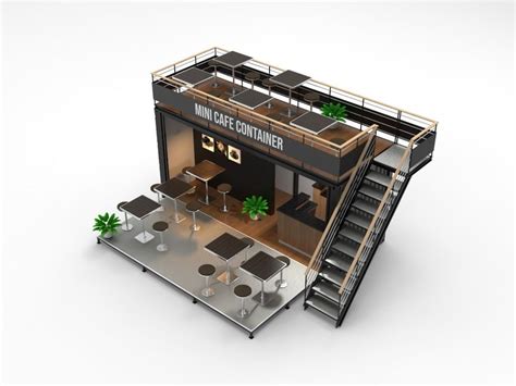 Mini Cafe Container 3D Model CGTrader