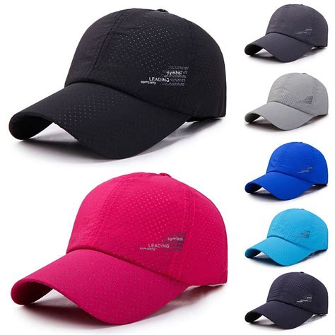 New Men Women Summer Baseball Cap Quick Drying Hats Unisex Breathable