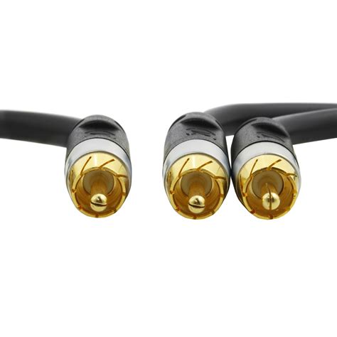 Shop New ULTRA Series RCA Y Adapter 1 Male To 2 Male Black 15 Feet