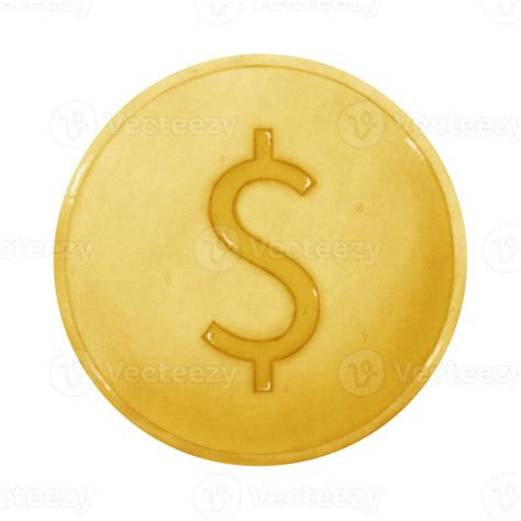 Golden Coin With Dollar Sign Illustration 37470500 PNG