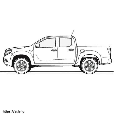 Nissan Frontier 2wd 2024 Coloring Page