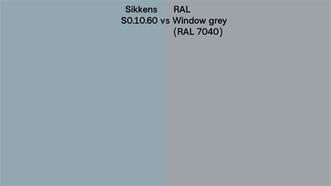 Sikkens S0 10 60 Vs Ral Window Grey Ral 7040 Side By Side Comparison