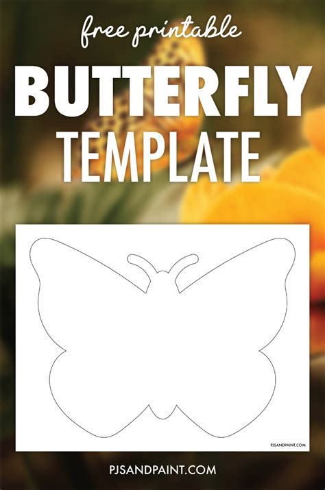 Free Printable Butterfly Template Pjs And Paint