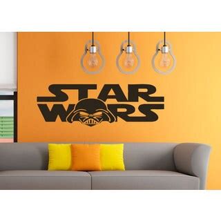 Darth Vader Helmet Star Wars Logo Emblem Vinyl Sticker Wall Art Bed