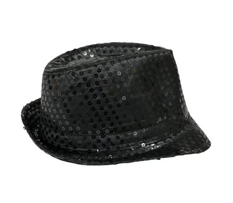 Black Sequin Fedora Hat The Who Dat Store