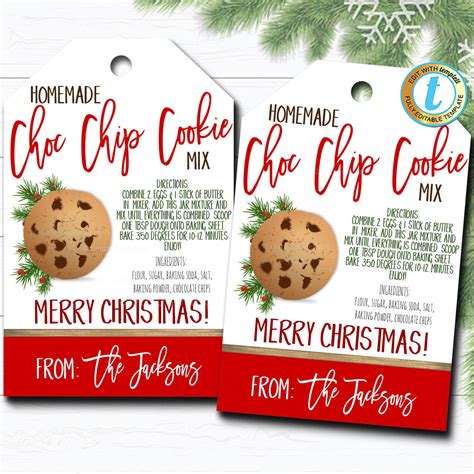 Christmas Cookie Jar Gift Tag | TidyLady Printables