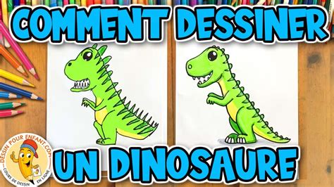 Comment Dessiner Un Dinosaure Youtube