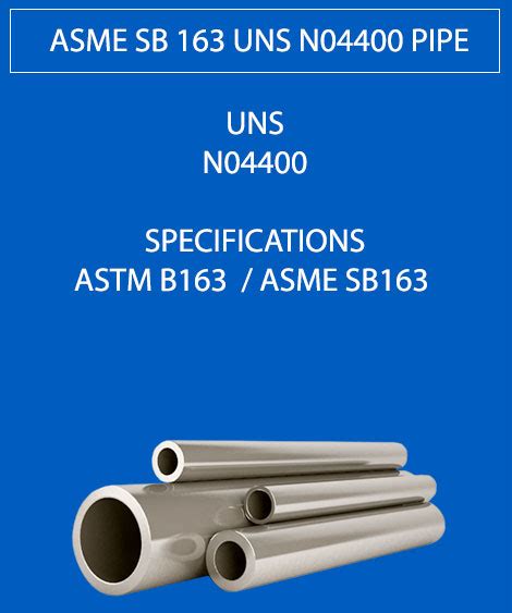 ASME SB 163 UNS N04400 Pipe ASTM B163 UNS N04400 Seamless Pipe