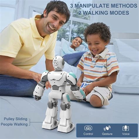 Bleu Profond Robot Programmable Pour Enfant Jouet Commande Vocale