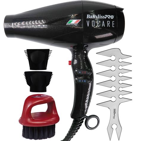 BaByliss Pro Nano Titanium Hair Dryer Red #BRVOL1 with Knuckle Neck ...