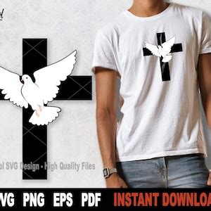 Cross With Dove Svg File For Cricut Silhouette Christian Bible Verses