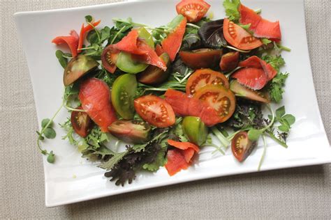 Fresh Tomato And Smoked Salmon Salad Not Eating Out In New York